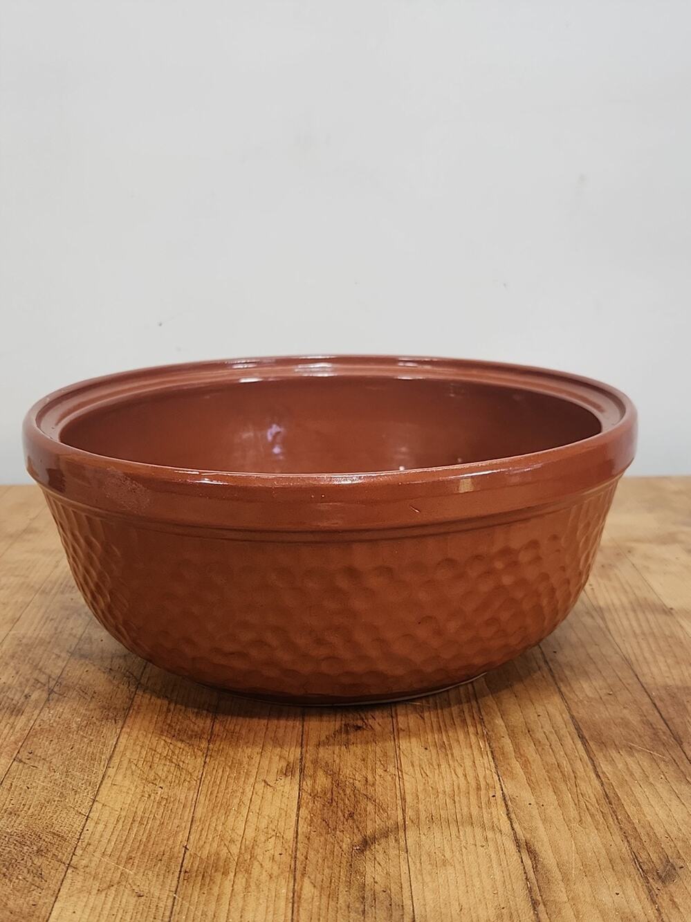 Vintage Alberta Potteries Redcliff Canada Brown Stoneware Mixing Bowl 10"